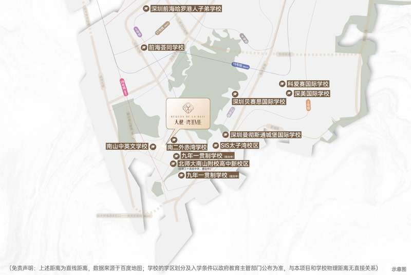 天健湾-周边学校分布