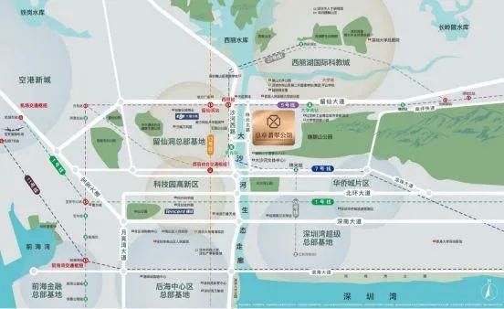 总章翡翠公馆-地铁交通区域图