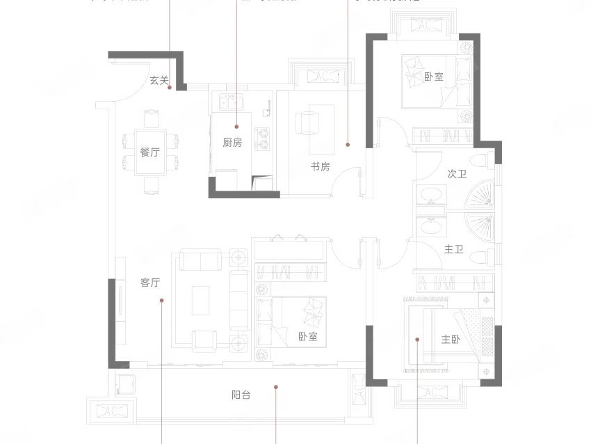户型图117平