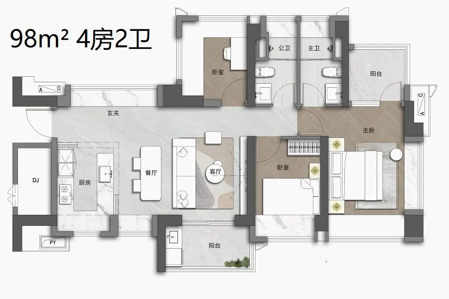 卓越琅奕府售楼处电话4001167278-户型图
