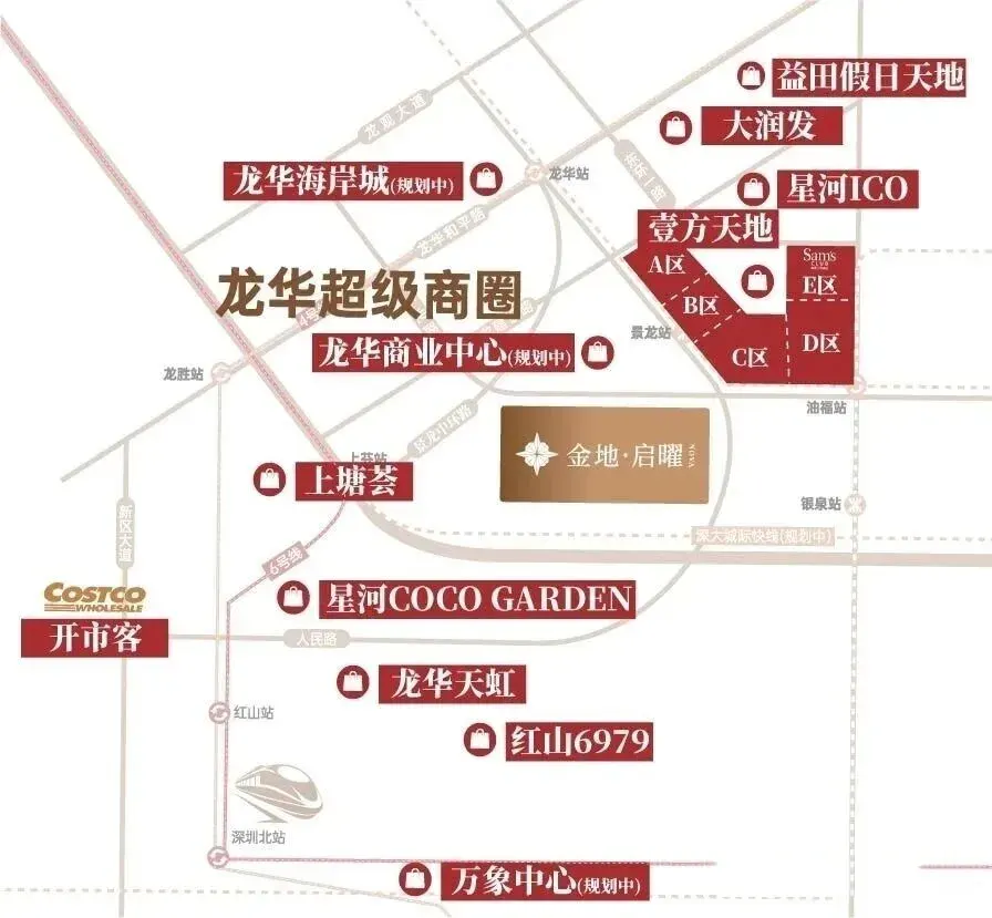 金地启曜售楼处电话4001167278-周边商业