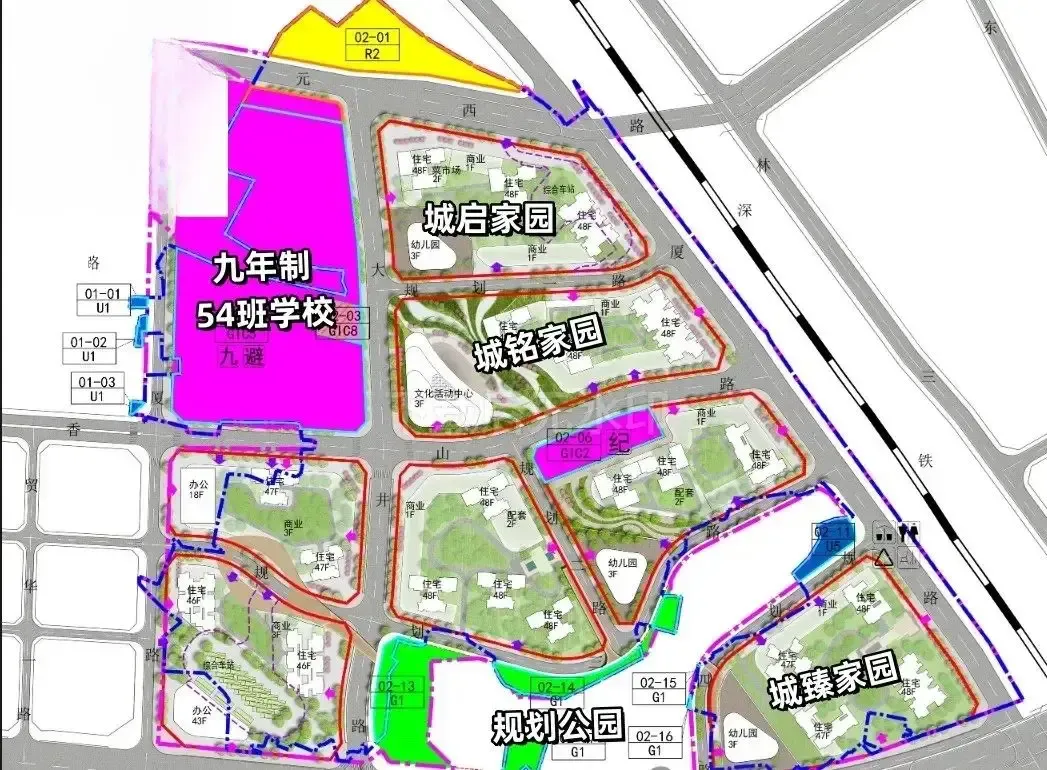 远洋城城启家园售楼处电话4001167278-总平面图