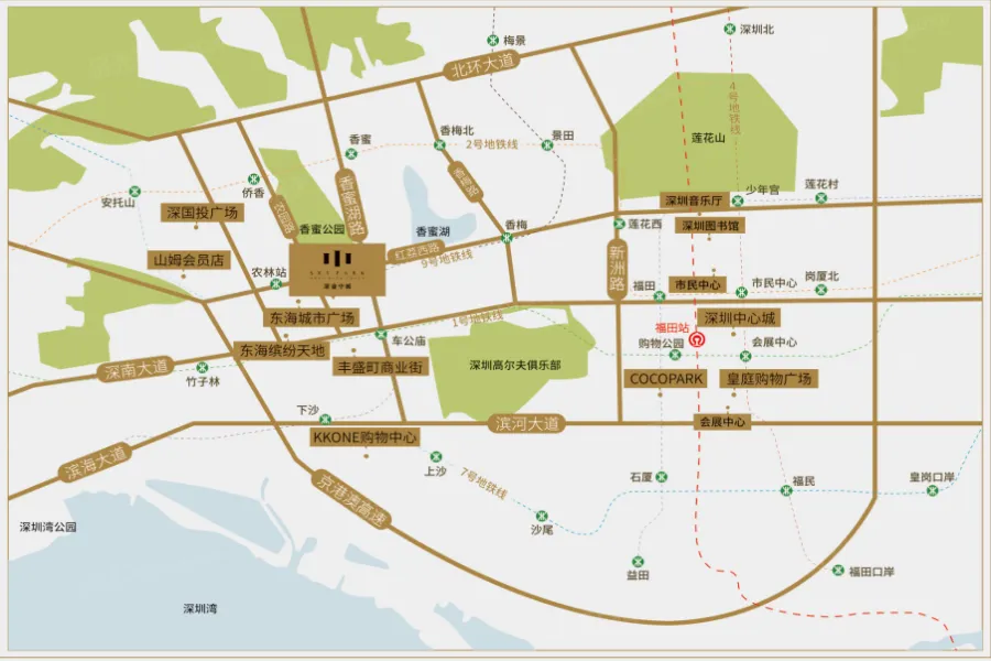 深业中城售楼处电话4001167278-地铁交通，区域图