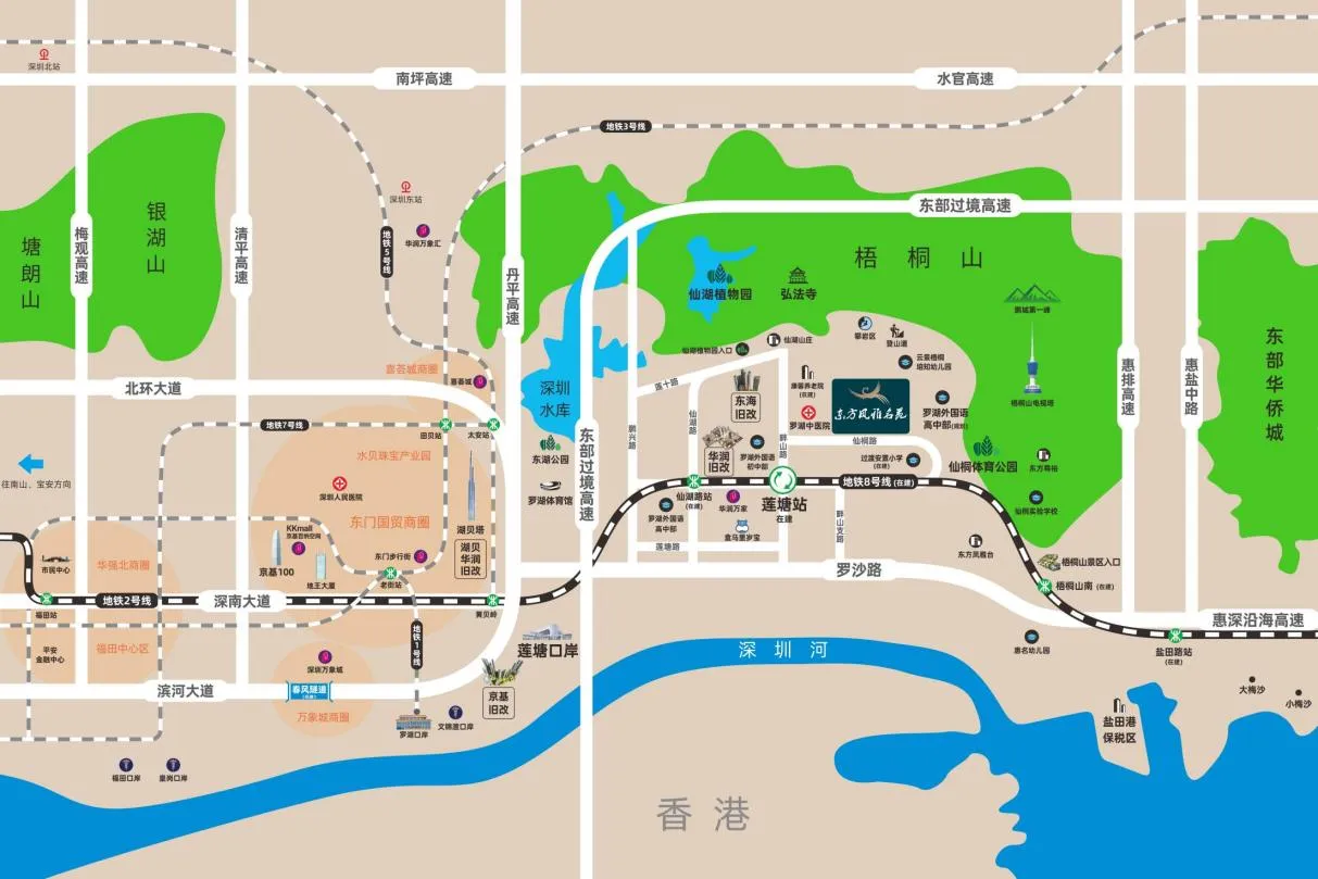 东方凤雅名苑 售楼热线4001167278 地铁交通